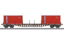 Märklin 47157 - H0 - Containertragwagen Rs mit 2 x 20` Container Genstar, DSB, Ep. V